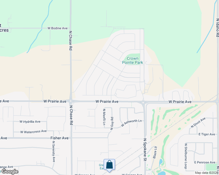 map of restaurants, bars, coffee shops, grocery stores, and more near 8127 Crown Pointe Street in Post Falls
