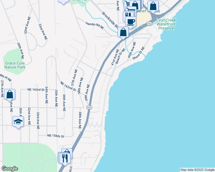Burke Gilman Trail Lake Forest - Lng= 122.2837253