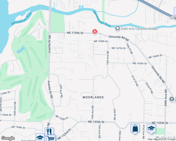 map of restaurants, bars, coffee shops, grocery stores, and more near in Bothell