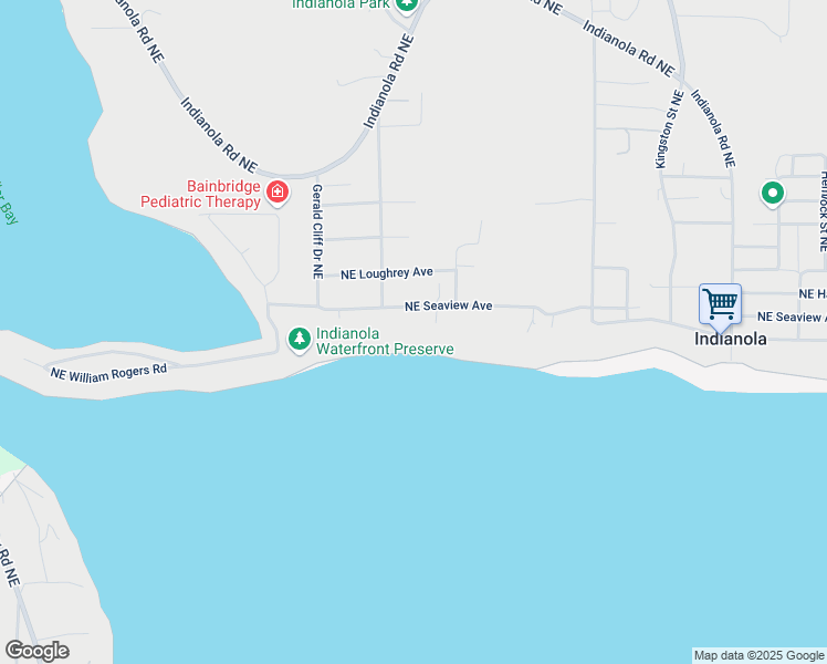 map of restaurants, bars, coffee shops, grocery stores, and more near 8281 Northeast Seaview Avenue in Indianola