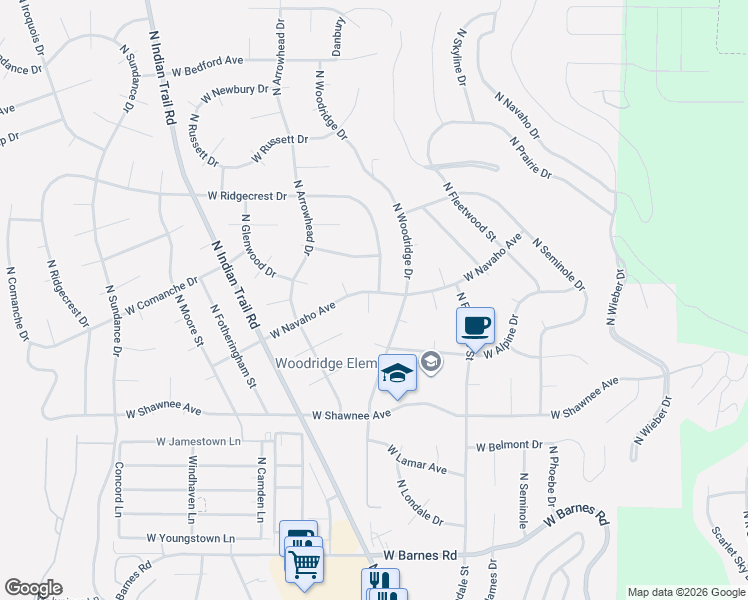 map of restaurants, bars, coffee shops, grocery stores, and more near 5221 West Myrtlewood Court in Spokane