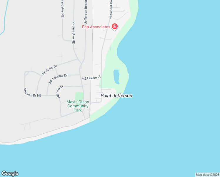 map of restaurants, bars, coffee shops, grocery stores, and more near 20832 President Point Road Northeast in Kingston