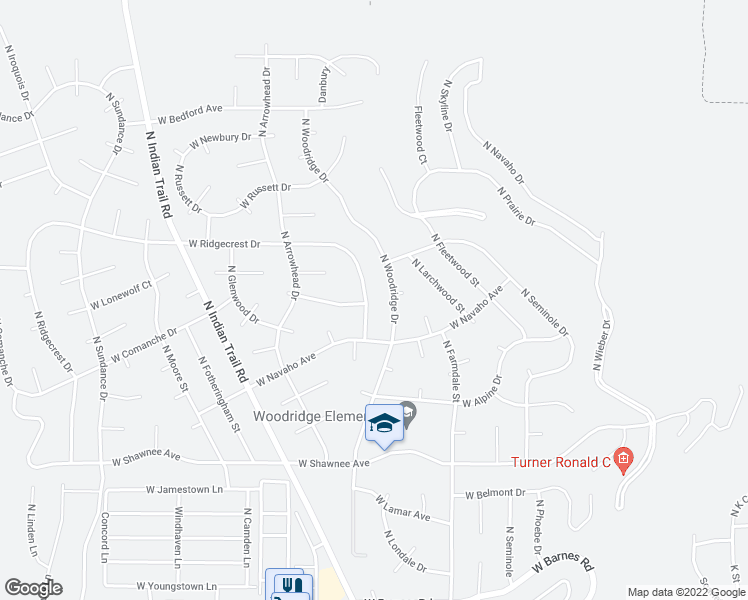 map of restaurants, bars, coffee shops, grocery stores, and more near 9915 North Woodridge Drive in Spokane