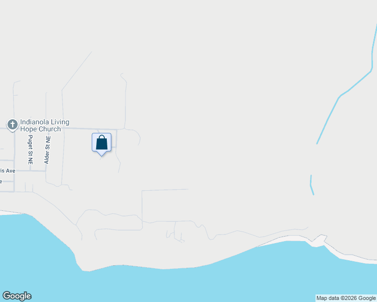 map of restaurants, bars, coffee shops, grocery stores, and more near 10198 Northeast Shore Drive in Indianola
