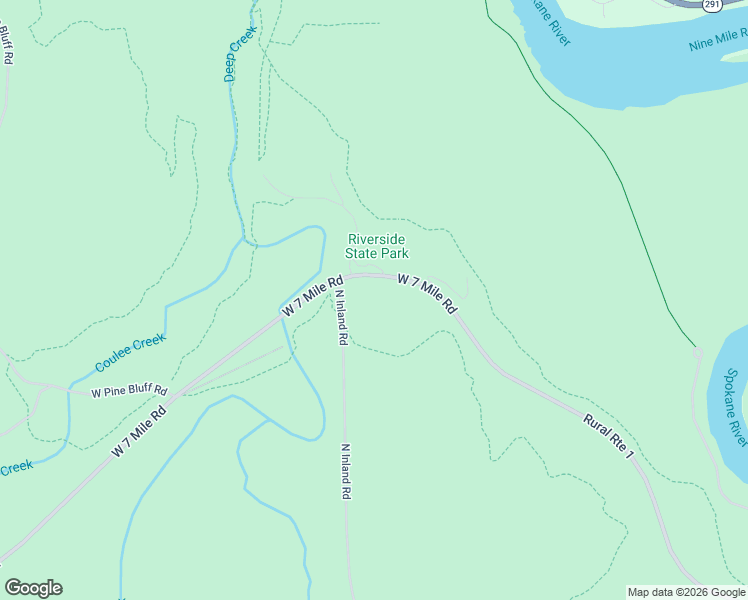 map of restaurants, bars, coffee shops, grocery stores, and more near 9519 West 7 Mile Road in Nine Mile Falls
