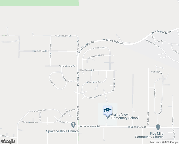 map of restaurants, bars, coffee shops, grocery stores, and more near 10227 North Lindeke Road in Spokane