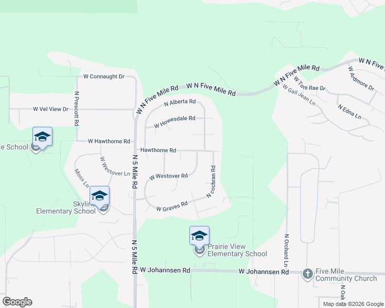 map of restaurants, bars, coffee shops, grocery stores, and more near 10303 North Alberta Road in Spokane