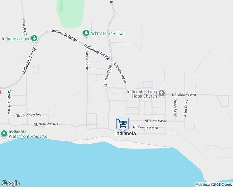 map of restaurants, bars, coffee shops, grocery stores, and more near 9037 Northeast Midway Avenue in Indianola
