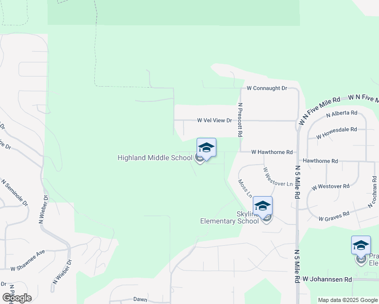 map of restaurants, bars, coffee shops, grocery stores, and more near 3702 West Hawthorne Road in Spokane