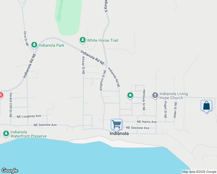 map of restaurants, bars, coffee shops, grocery stores, and more near 9086 Northeast Spruce Avenue in Indianola