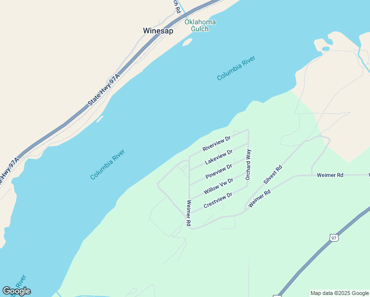 map of restaurants, bars, coffee shops, grocery stores, and more near 20 Sierra Drive in Orondo