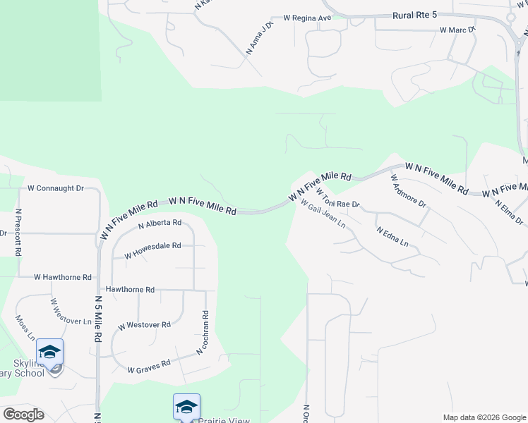 map of restaurants, bars, coffee shops, grocery stores, and more near 2256 West North Five Mile Road in Spokane
