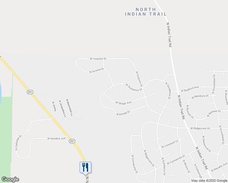 map of restaurants, bars, coffee shops, grocery stores, and more near 6512 West Skagit Avenue in Spokane