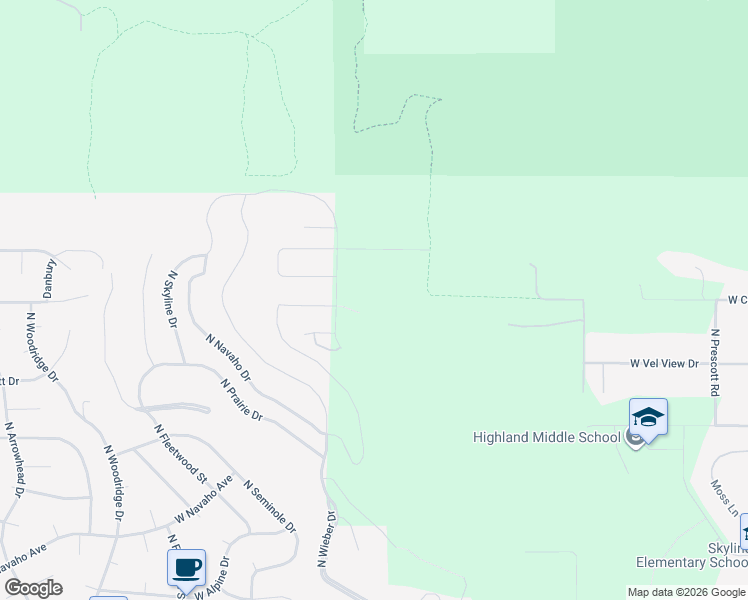 map of restaurants, bars, coffee shops, grocery stores, and more near 10711 North Dorset Road in Spokane