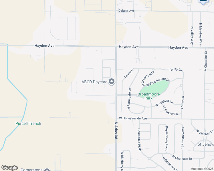 map of restaurants, bars, coffee shops, grocery stores, and more near 3296 West Robison Avenue in Hayden