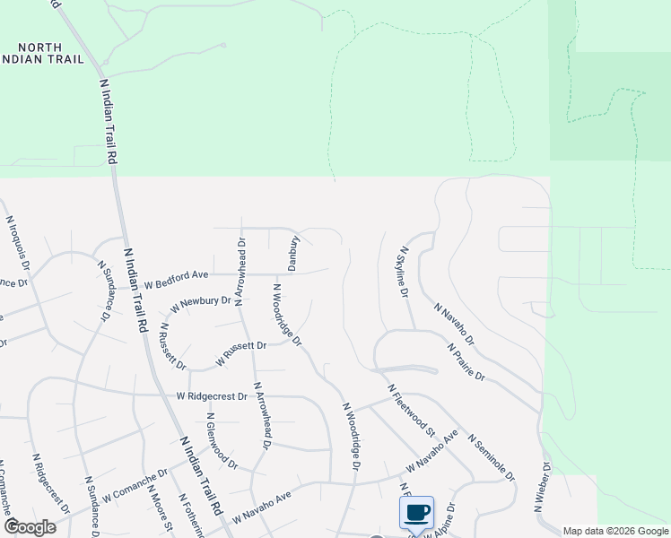 map of restaurants, bars, coffee shops, grocery stores, and more near 5106 West Bedford Avenue in Spokane