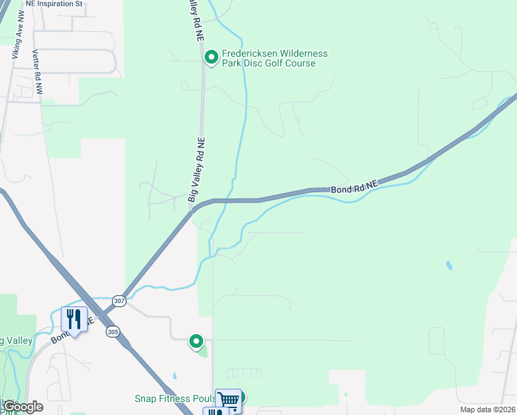map of restaurants, bars, coffee shops, grocery stores, and more near 21628 Bond Road Northeast in Poulsbo