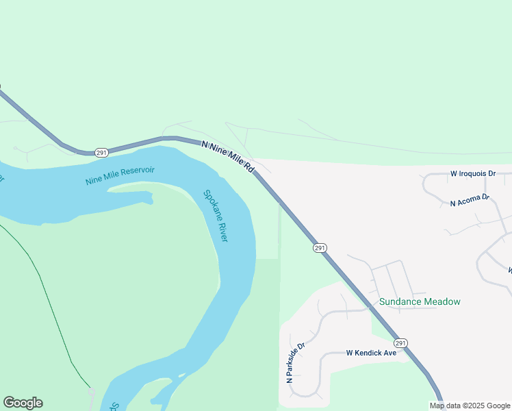 map of restaurants, bars, coffee shops, grocery stores, and more near 10825 North Nine Mile Road in Nine Mile Falls
