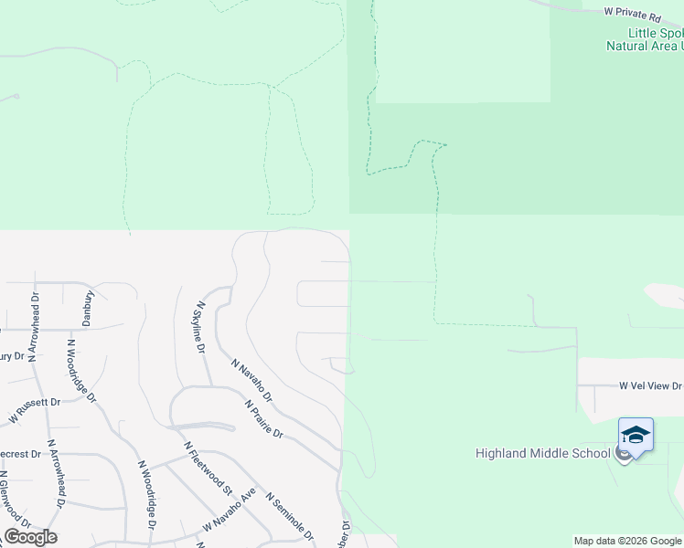 map of restaurants, bars, coffee shops, grocery stores, and more near 10321 North Navaho Drive in Spokane