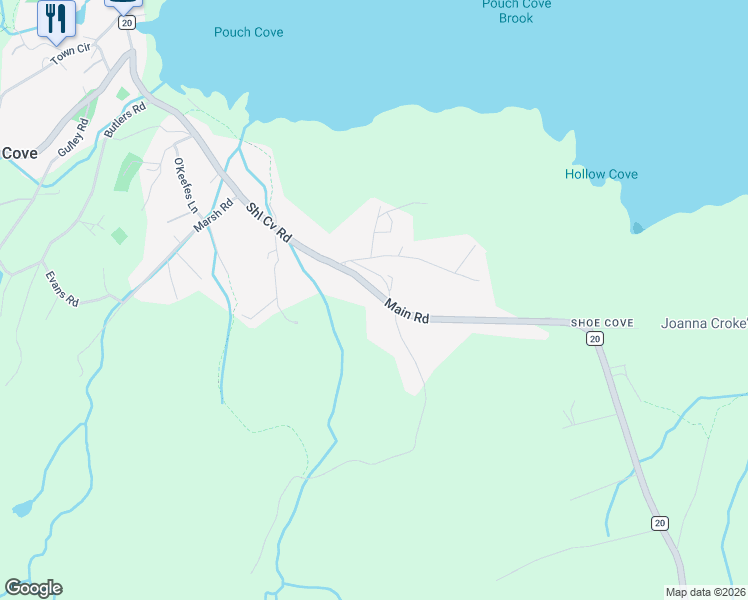 map of restaurants, bars, coffee shops, grocery stores, and more near 519 Main Road in Flatrock