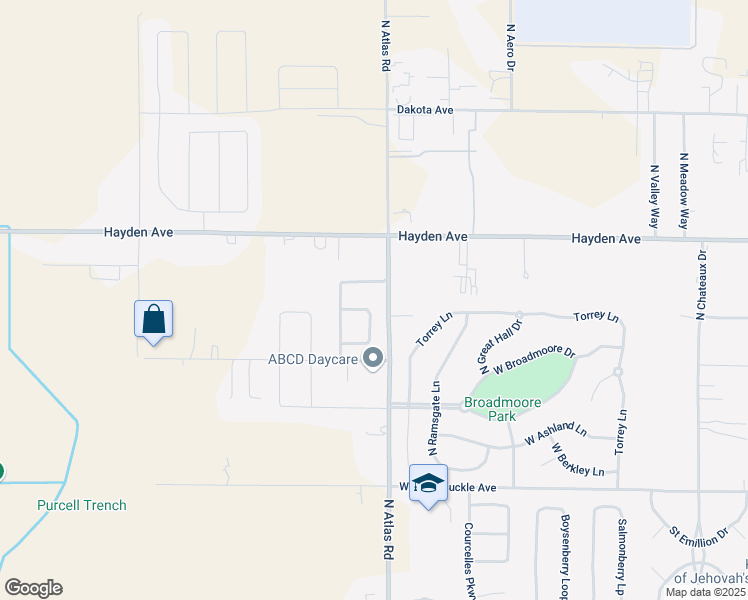 map of restaurants, bars, coffee shops, grocery stores, and more near 3296 West Magistrate Loop in Hayden