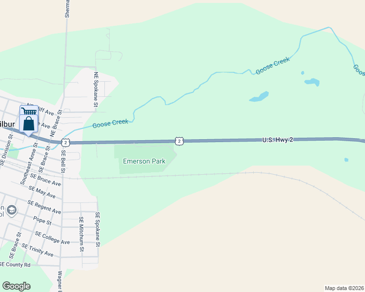 map of restaurants, bars, coffee shops, grocery stores, and more near 13550 State Route 2 East in Wilbur