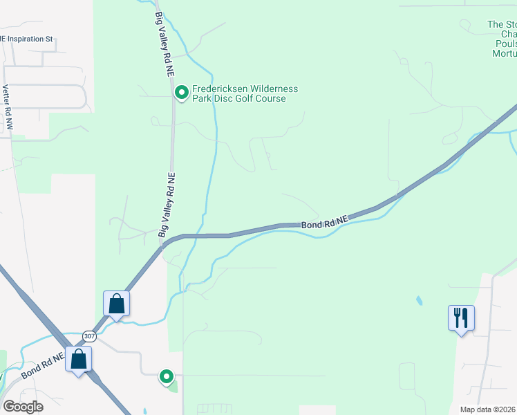 map of restaurants, bars, coffee shops, grocery stores, and more near 21637 Bond Road Northeast in Poulsbo