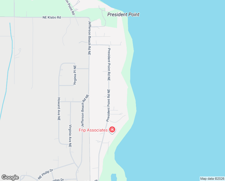 map of restaurants, bars, coffee shops, grocery stores, and more near 21582 President Point Road Northeast in Kingston