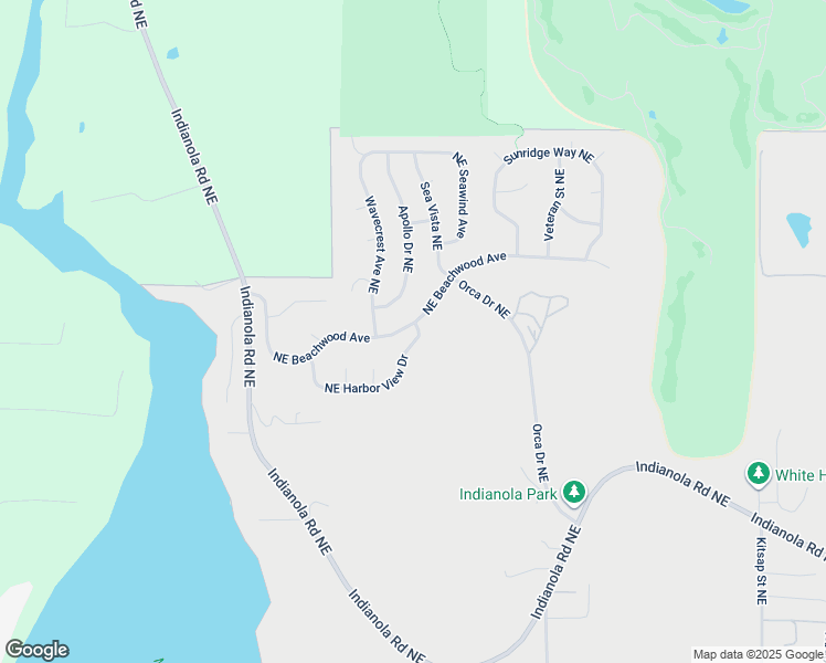 map of restaurants, bars, coffee shops, grocery stores, and more near 7830 Northeast Beachwood Avenue in Poulsbo