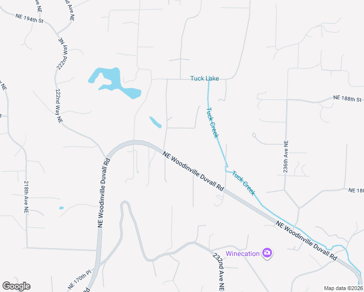 map of restaurants, bars, coffee shops, grocery stores, and more near 18400 228th Avenue Northeast in Woodinville