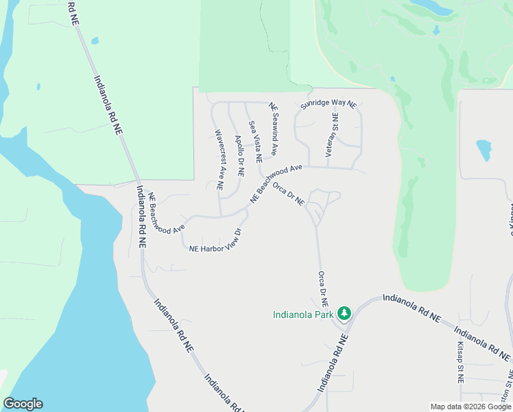map of restaurants, bars, coffee shops, grocery stores, and more near 7861 Northeast Beachwood Avenue in Poulsbo