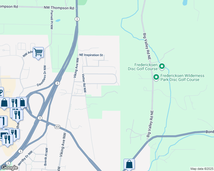 map of restaurants, bars, coffee shops, grocery stores, and more near 193 Northeast Max William Loop in Poulsbo