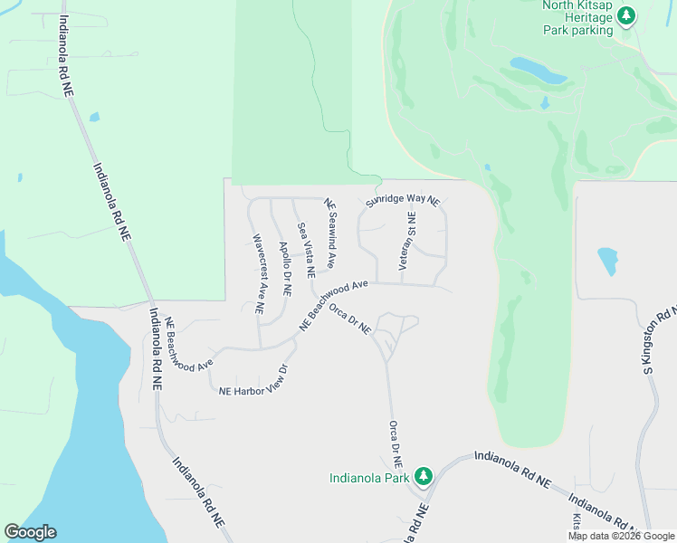 map of restaurants, bars, coffee shops, grocery stores, and more near 8200 Northeast Seawind Avenue in Poulsbo