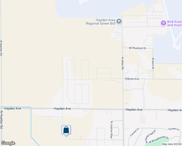 map of restaurants, bars, coffee shops, grocery stores, and more near 10034 North Atlas Road in Hayden