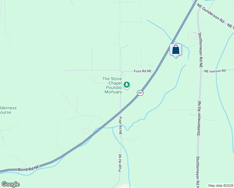 map of restaurants, bars, coffee shops, grocery stores, and more near 22119 Foss Road Northeast in Poulsbo