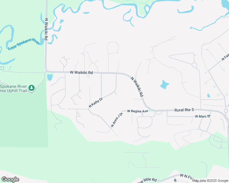 map of restaurants, bars, coffee shops, grocery stores, and more near 11604 North Anna J Drive in Spokane