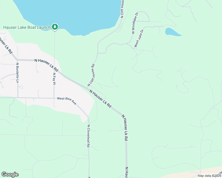 map of restaurants, bars, coffee shops, grocery stores, and more near 10176 North Cliff House Road in Hauser