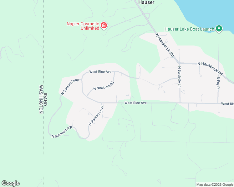 map of restaurants, bars, coffee shops, grocery stores, and more near 18321 West Rice Avenue in Hauser