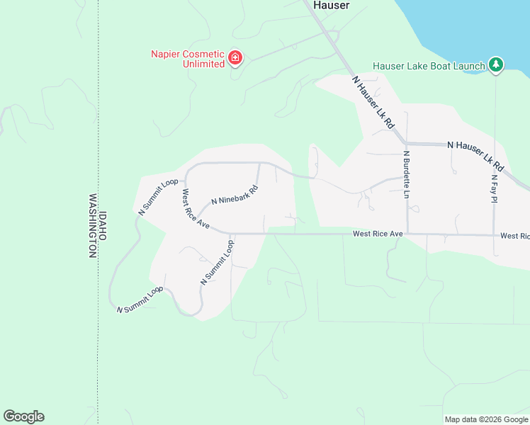 map of restaurants, bars, coffee shops, grocery stores, and more near 18321 West Rice Avenue in Hauser