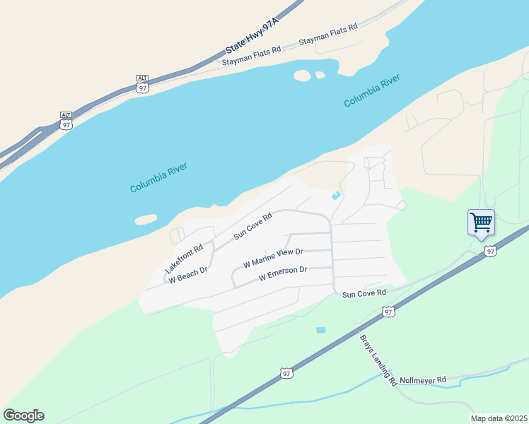 map of restaurants, bars, coffee shops, grocery stores, and more near 340 Lake Front Drive in Orondo