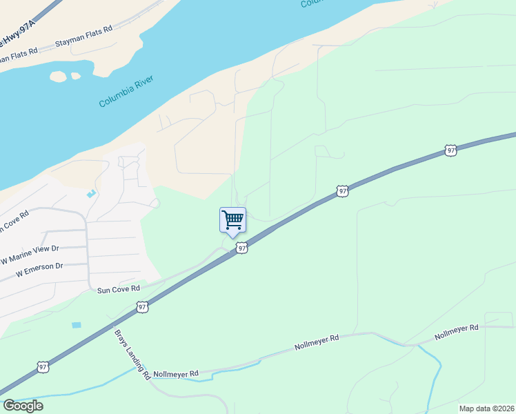 map of restaurants, bars, coffee shops, grocery stores, and more near 116 Mica Lane in Orondo