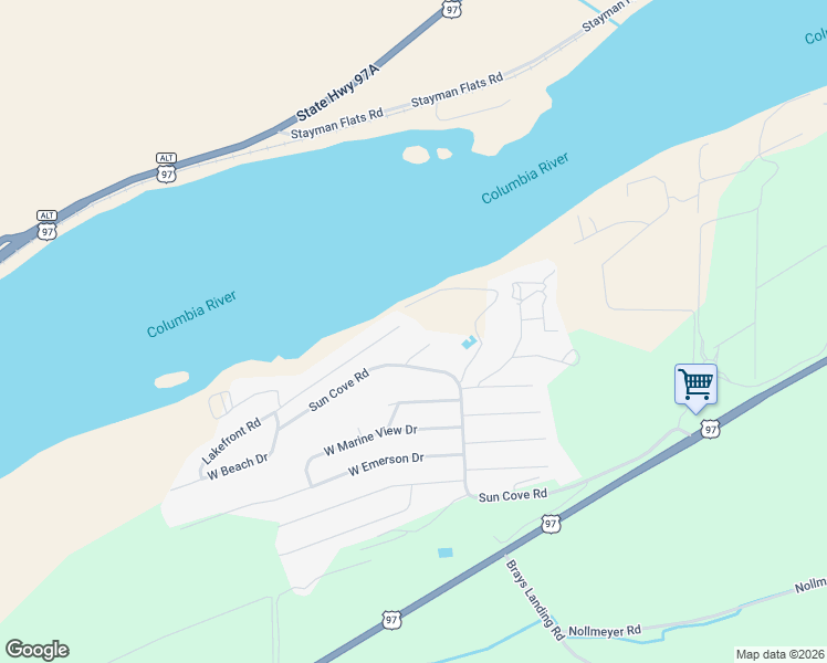 map of restaurants, bars, coffee shops, grocery stores, and more near 565 Lake Front Drive in Orondo