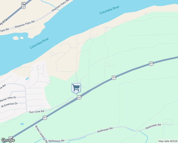 map of restaurants, bars, coffee shops, grocery stores, and more near 15 Edgewater Drive in Orondo