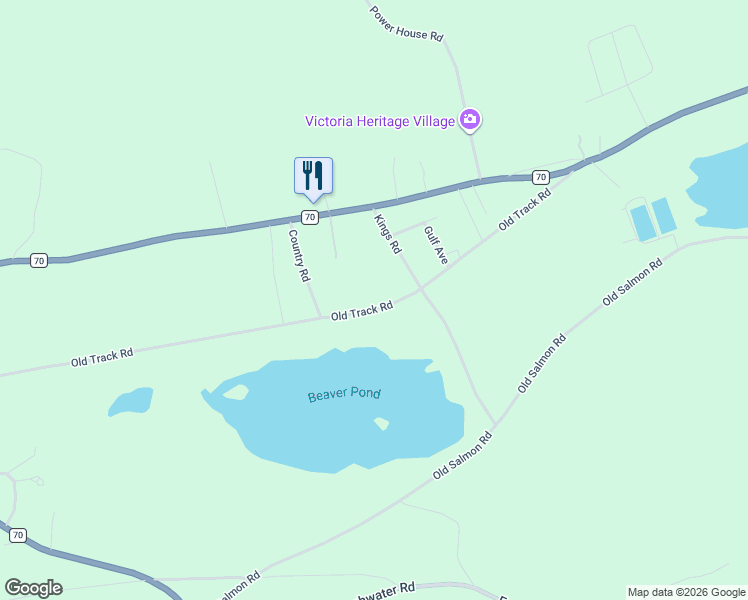 map of restaurants, bars, coffee shops, grocery stores, and more near 298 Old Track Road in Victoria