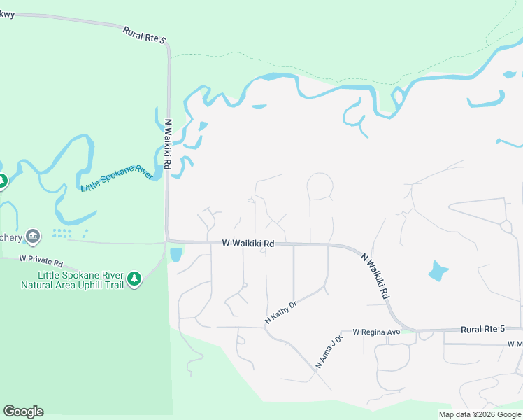 map of restaurants, bars, coffee shops, grocery stores, and more near 12027 North Hemlock Court in Spokane