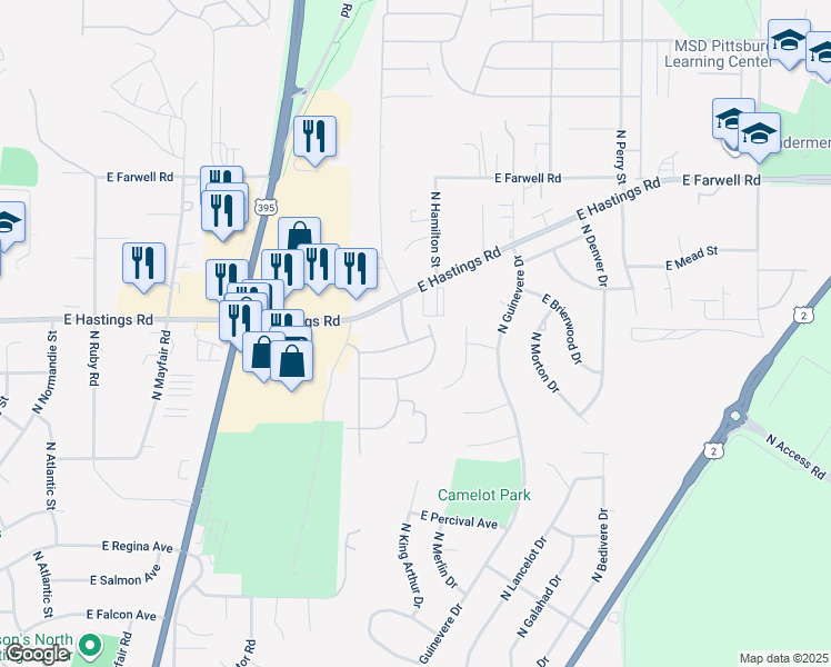 map of restaurants, bars, coffee shops, grocery stores, and more near 819 East Metler Lane in Spokane