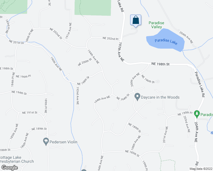 map of restaurants, bars, coffee shops, grocery stores, and more near 19507 194th Avenue Northeast in Woodinville