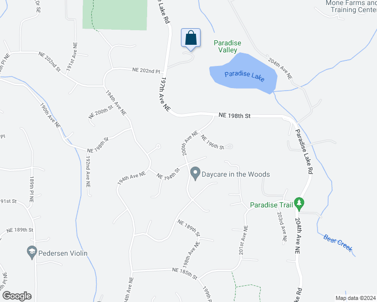 map of restaurants, bars, coffee shops, grocery stores, and more near 19422 200th Avenue Northeast in Woodinville