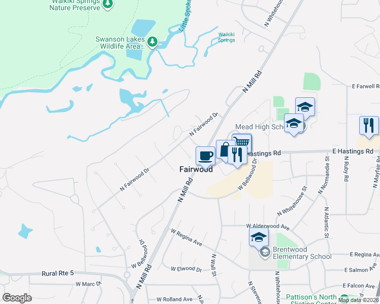 map of restaurants, bars, coffee shops, grocery stores, and more near 1208 West Candlewood Court in Spokane