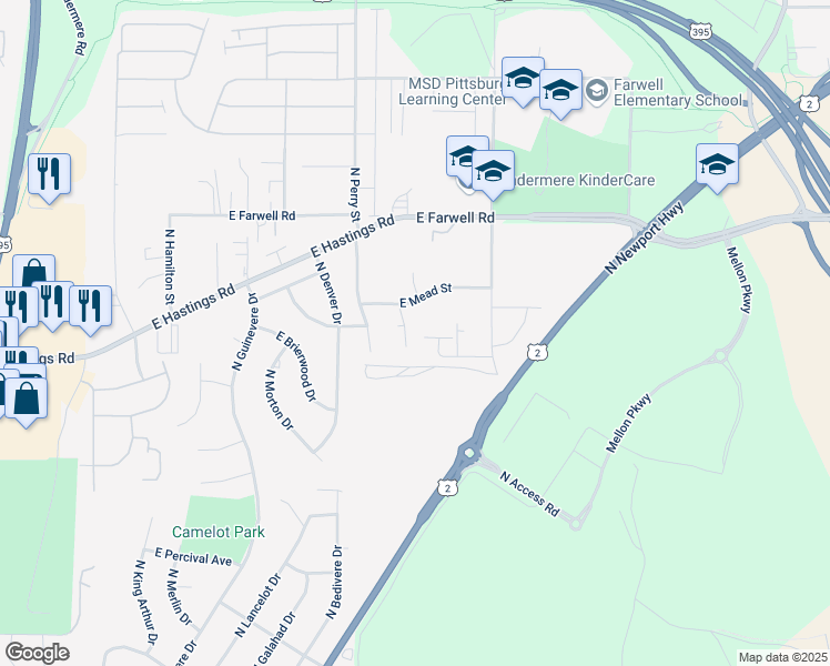 map of restaurants, bars, coffee shops, grocery stores, and more near 12316 North Helena Court in Spokane